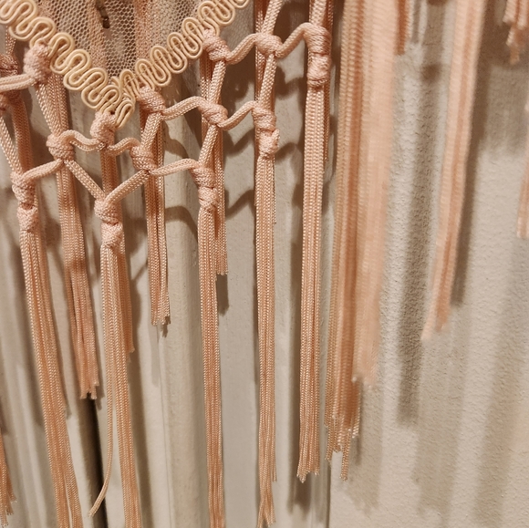 R&M RICHARDS BEAUTIFUL FRINGE HANDBEADED PONCHO Size 16 vintage brand new.rare. - Picture 8 of 15